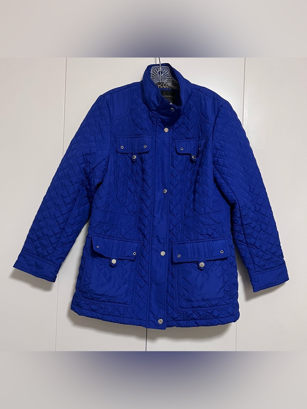 Weatherproof Quilted Royal Blue Puffer Jacket Women’s Plus Size 1X